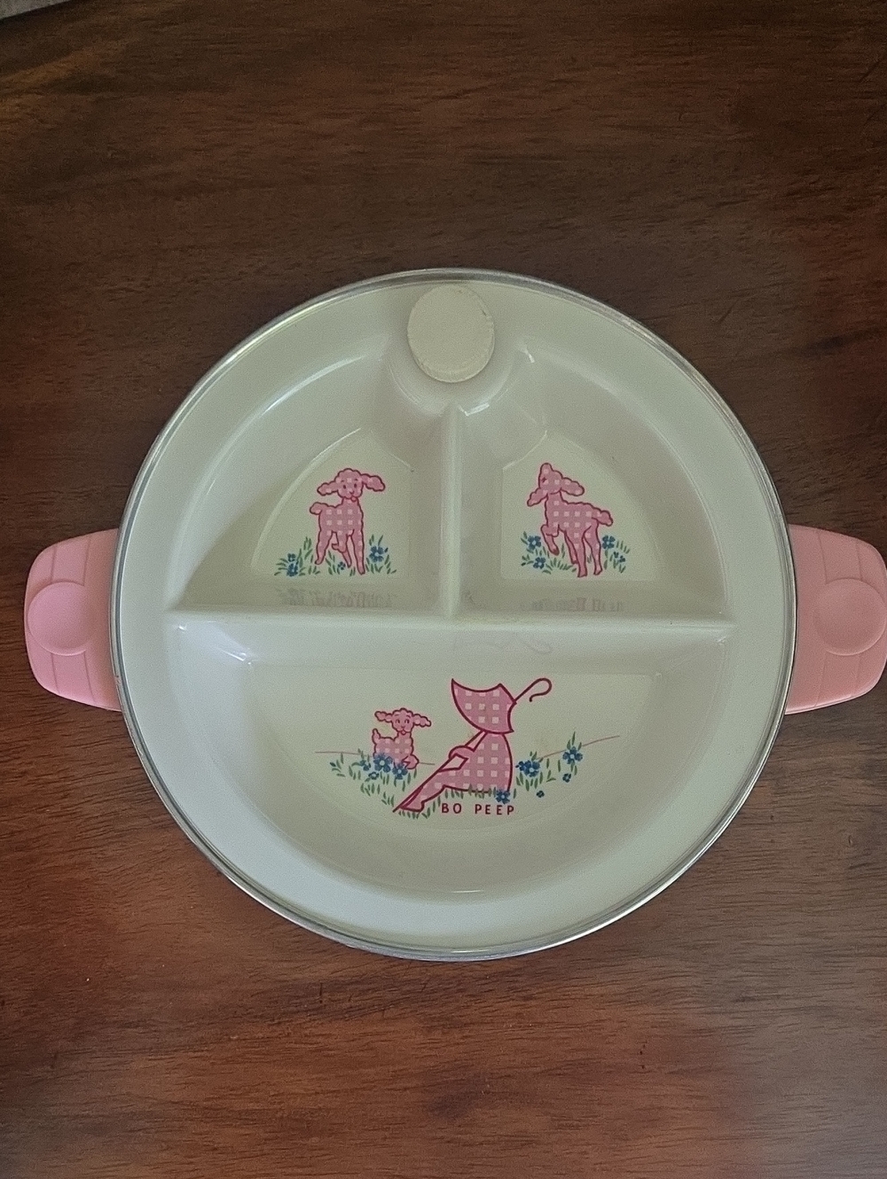 Vintage Excello Baby's Warming Bowl- Little Bo Peep